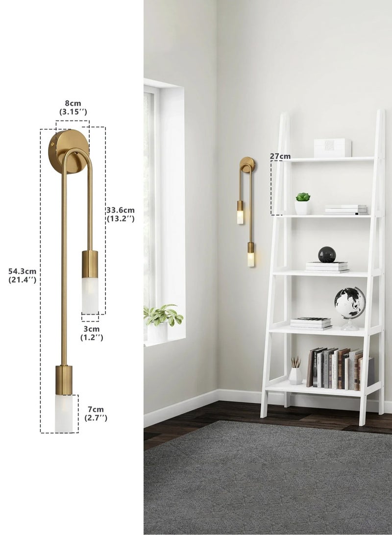 Modern Nordic Led Wall Lamps Long Strip Wall Sconce for Home Hotel Stairs Bedroom Bedside Luxury Living Room Decoration Lamps，(Excluding light bulbs, it is recommended to use G9 model bulbs)