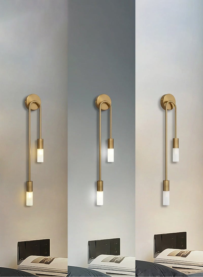Modern Nordic Led Wall Lamps Long Strip Wall Sconce for Home Hotel Stairs Bedroom Bedside Luxury Living Room Decoration Lamps，(Excluding light bulbs, it is recommended to use G9 model bulbs)