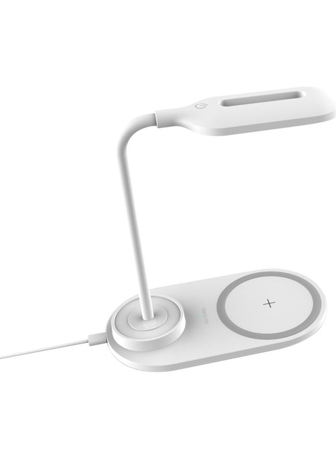 LED Desk Lamp with Rechargeable USB Charging Port and 3-Lighting Modes White