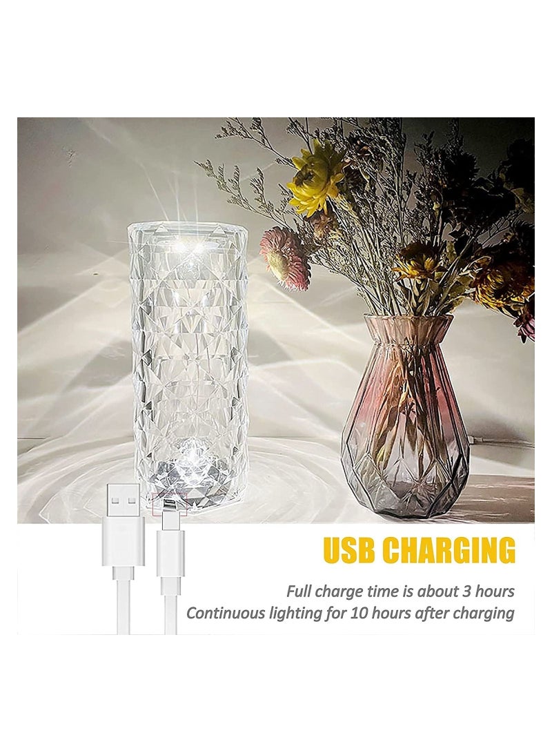 USB Rechargeable Table Touch And Remote Control Crystal Lamp
