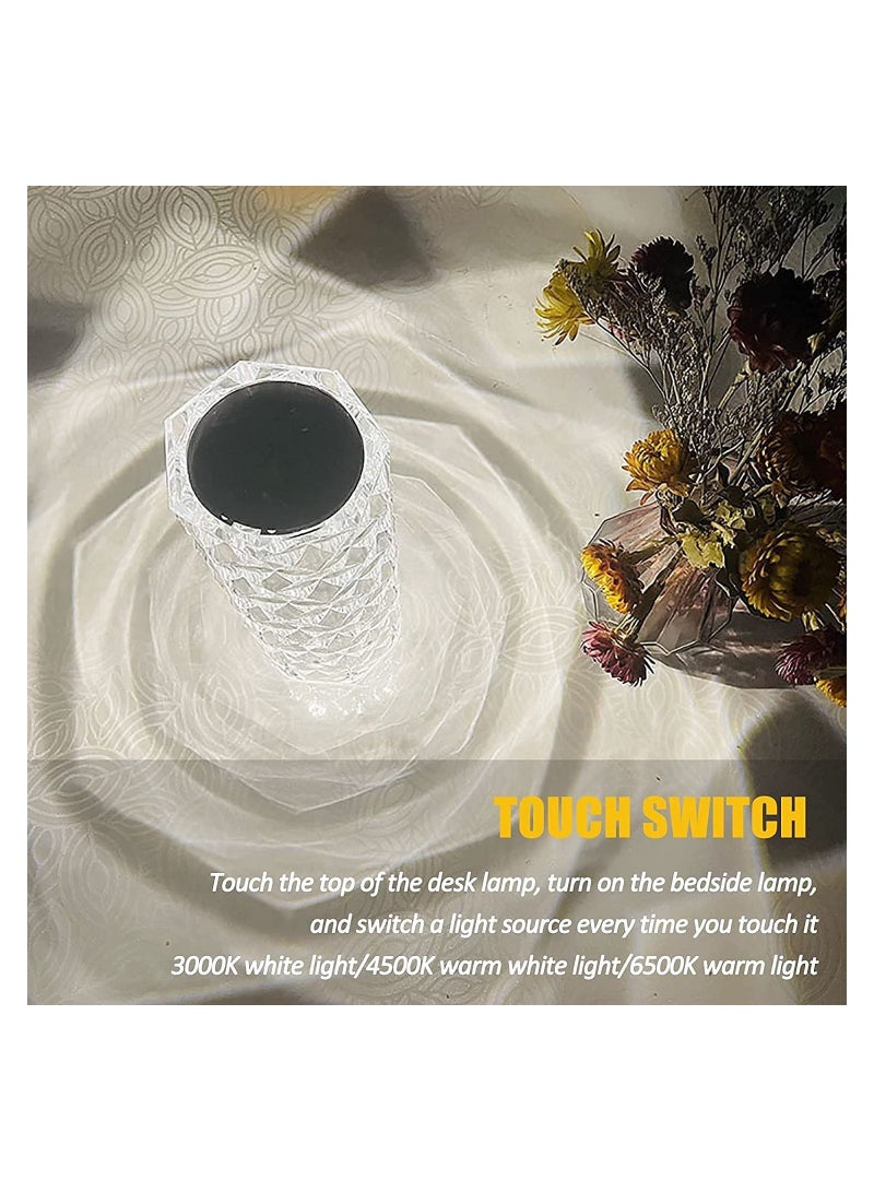 USB Rechargeable Table Touch And Remote Control Crystal Lamp
