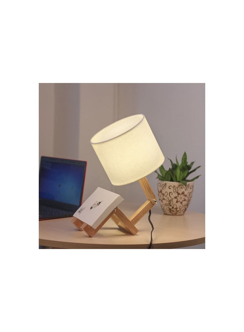 Wooden Stickman Table & Desk Lamp, By Daamudi