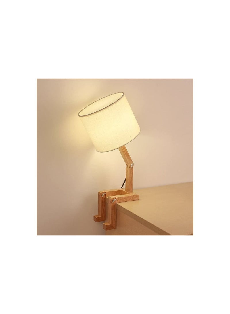 Wooden Stickman Table & Desk Lamp, By Daamudi