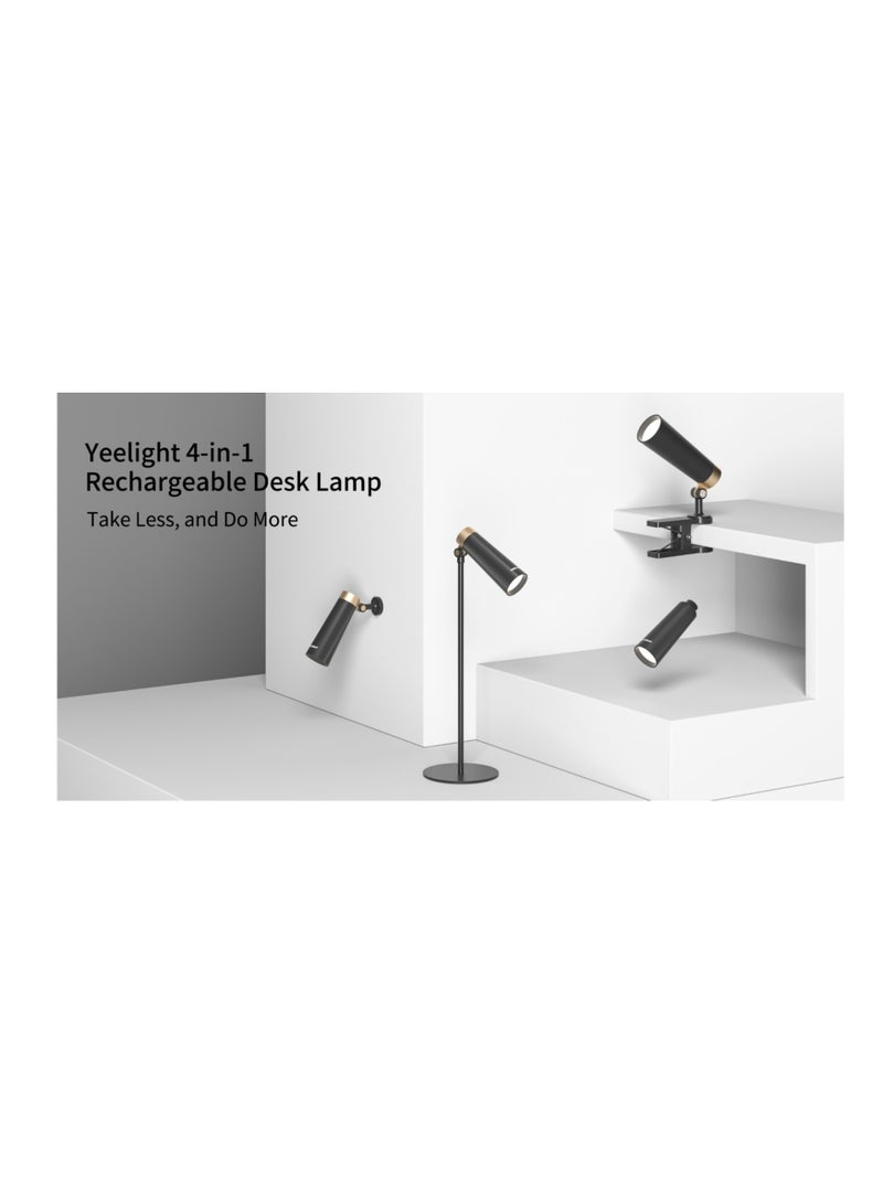Yeelight 4-in-1 Rechargeable Desk Lamp Black Gold