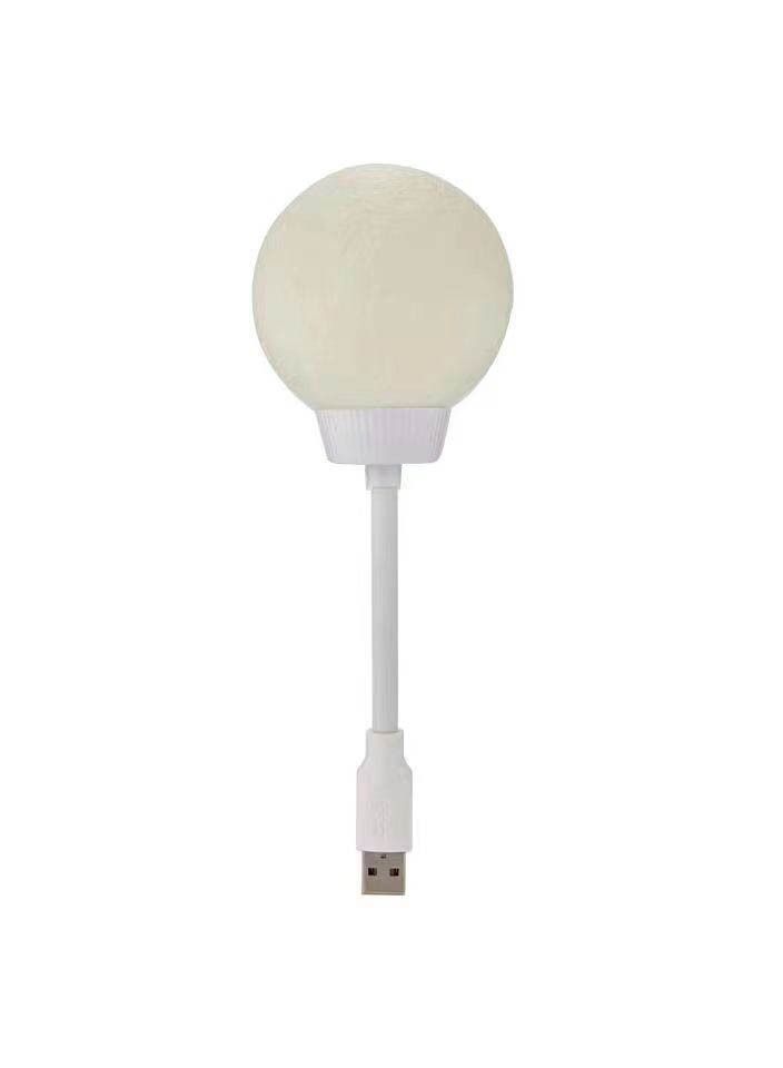 3D Printed Moon Dimmable Voice Control Night Light Yellow