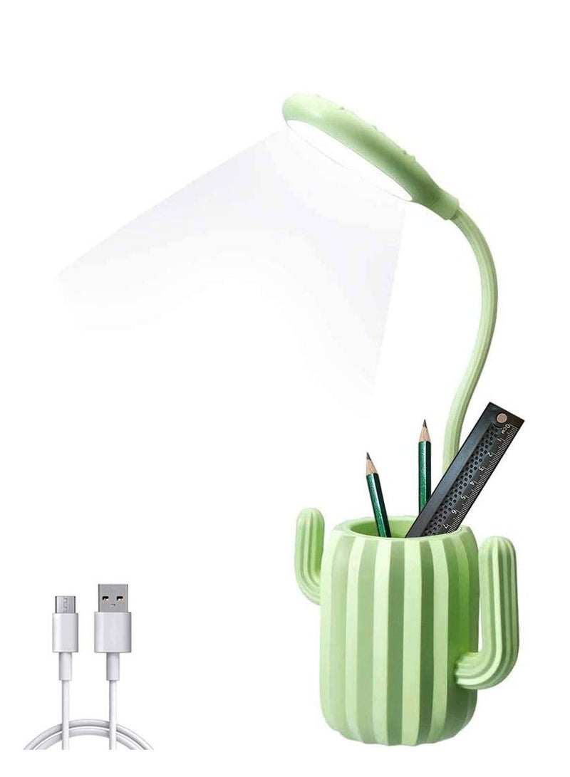 Desk Lamp with Pen Holder, Table 3 Brightness Levels Flexible Gooseneck Touch Control for Kids