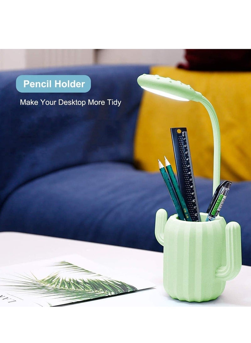 Desk Lamp with Pen Holder, Table 3 Brightness Levels Flexible Gooseneck Touch Control for Kids