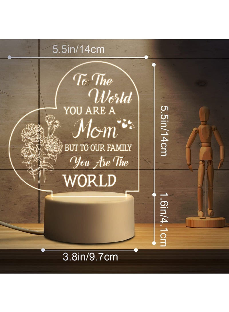 Gifts for Mom from Daughter Son, Birthday Gifts, Engraved Night Light, Thanksgiving, Mothers Day, Son