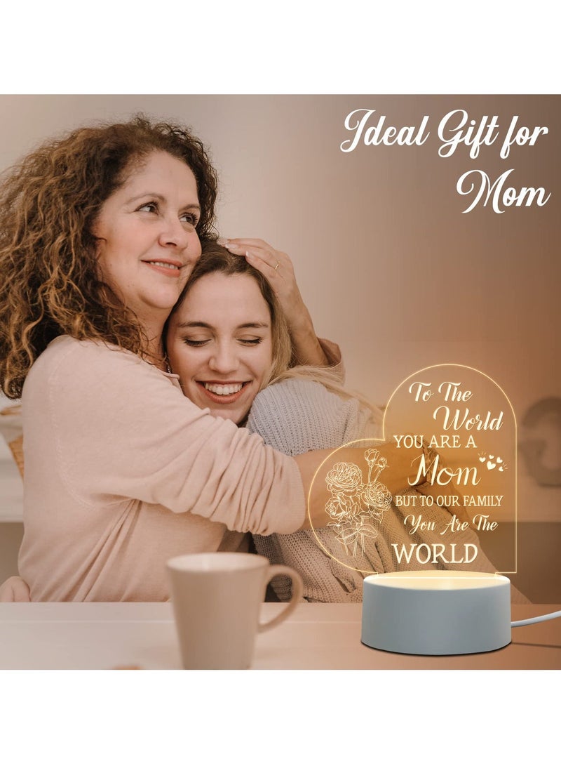 Gifts for Mom from Daughter Son, Birthday Gifts, Engraved Night Light, Thanksgiving, Mothers Day, Son