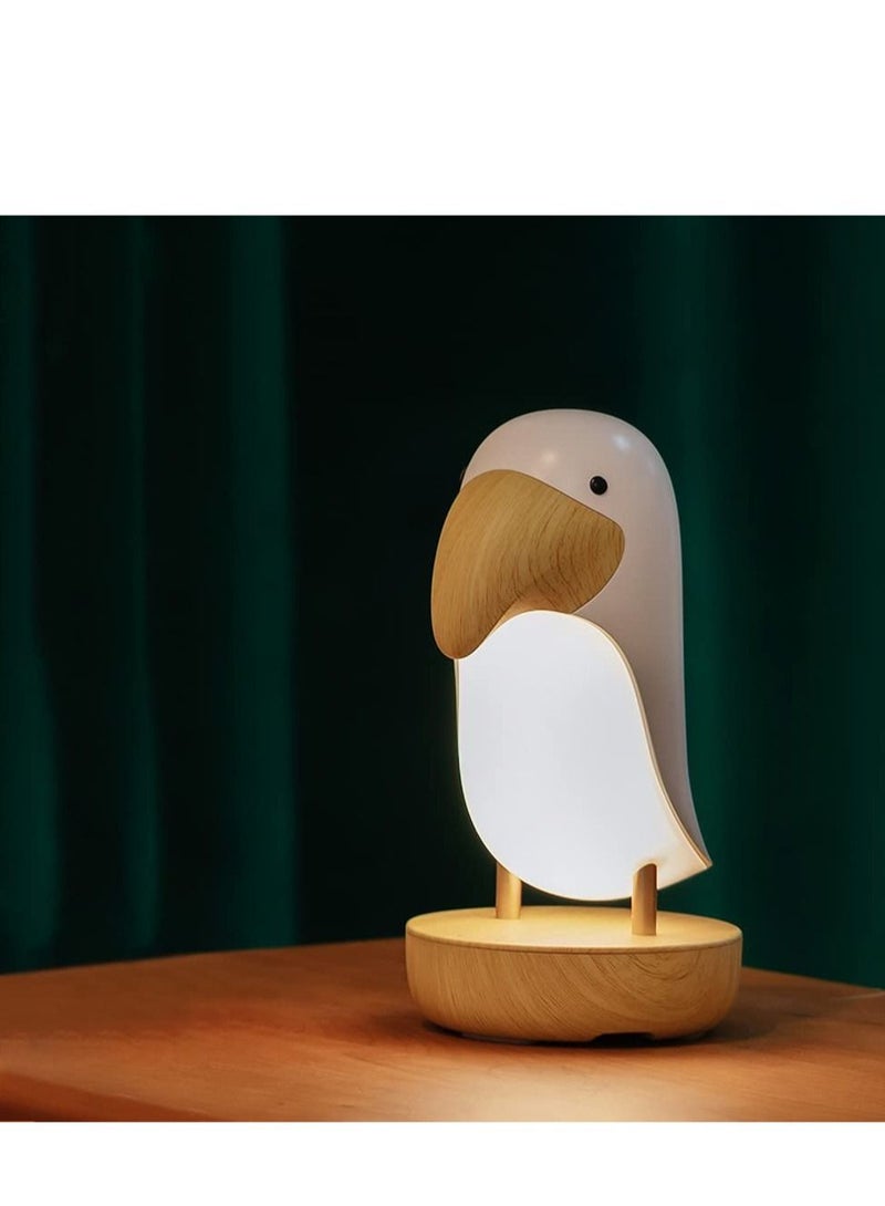 Cartoon Animal Toucan Bird Night Light, LED Charging Desk Lamp for Kids, Portable Creative Design Decorations Toys, Suitable Kids Girls Teenages