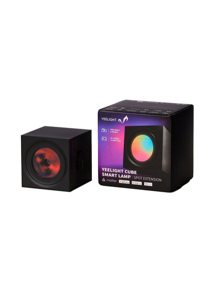YEELIGHT Spot Light Extension for Cube Smart Lamp, 16 Million Colors Option, RGBIC Individual Addressable, Dynamic Lighting, Music Flow, WiFi Connected, APP Control, for Bedroom, Living Room