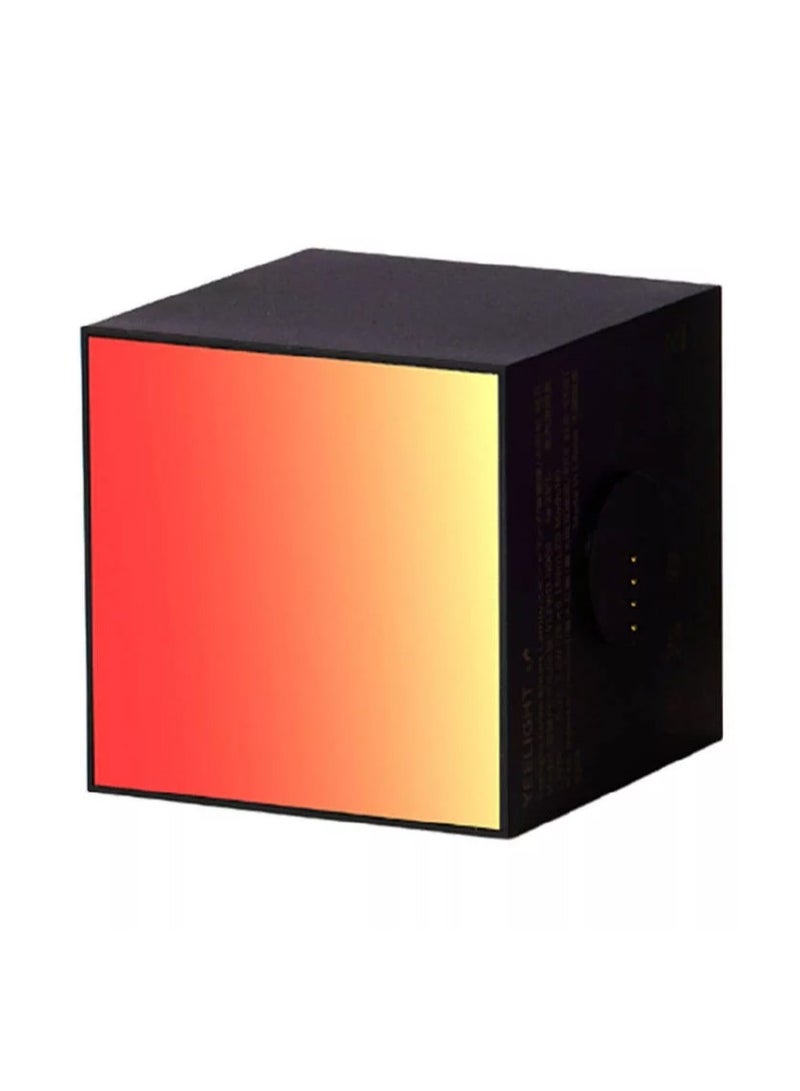 YEELIGHT Cube Smart Lamp Panel-Rooted Base Black, 16 Million Colors Option, RGBIC Individual Addressable, Dynamic Lighting, Music Flow, WiFi Connected, APP Control, for Bedroom, Living Room, Cube*1