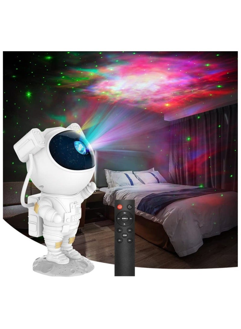 Kids Star Projector Night Light Astronaut LED Projection Lamp for Bedroom, Starry Night Light Projector with Timer, Remote Control and 360°Adjustable Head Angle,Right Galaxy Projector