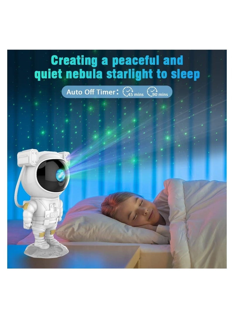 Kids Star Projector Night Light Astronaut LED Projection Lamp for Bedroom, Starry Night Light Projector with Timer, Remote Control and 360°Adjustable Head Angle,Right Galaxy Projector