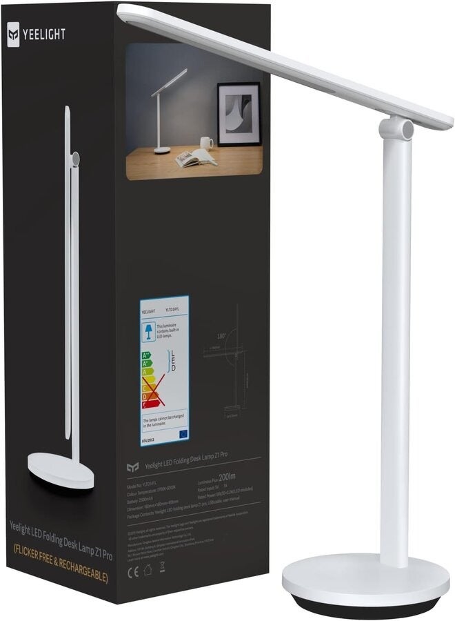 Yeelight Led Folding Desk Lamp Z1 Pro [Portable And Rechargeable] [Eye-Friendly Light With No Flicker]