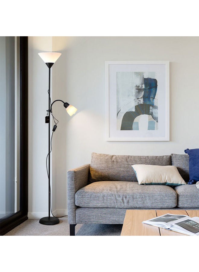 Simple Design Floor Lamp With Double Head Black