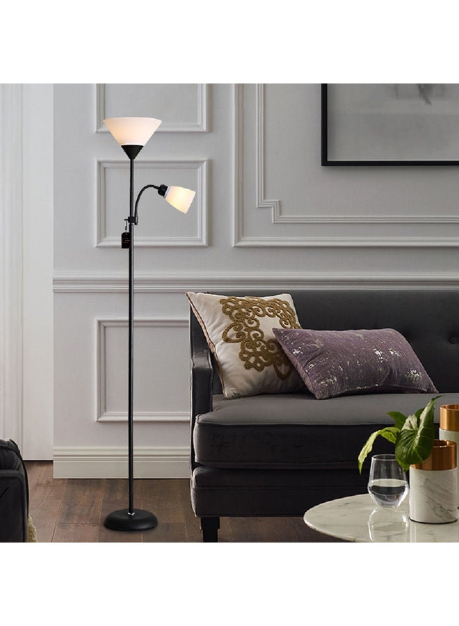Simple Design Floor Lamp With Double Head Black