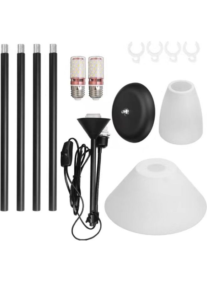 Simple Design Floor Lamp With Double Head Black