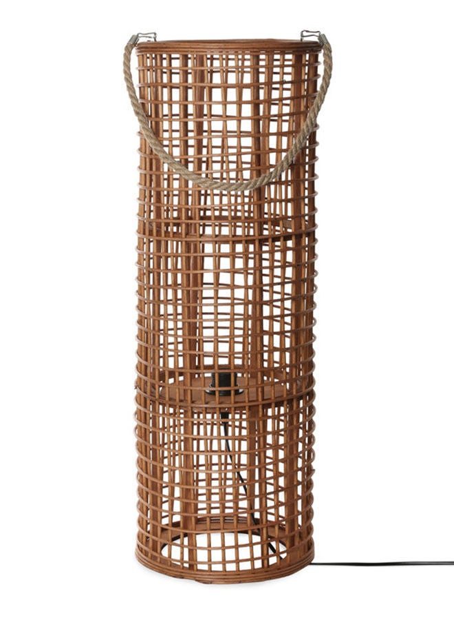 Mona Medium Rattan Lamp Brown