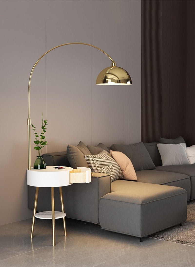 Floor Lamp with Drawer Standing Lamp Decor Lighting for Home Hotel Office Living Room Bedroom Office Salon Retail LED Three Colour Adjustable 12W Height Adjustable H168xW100xL38cm