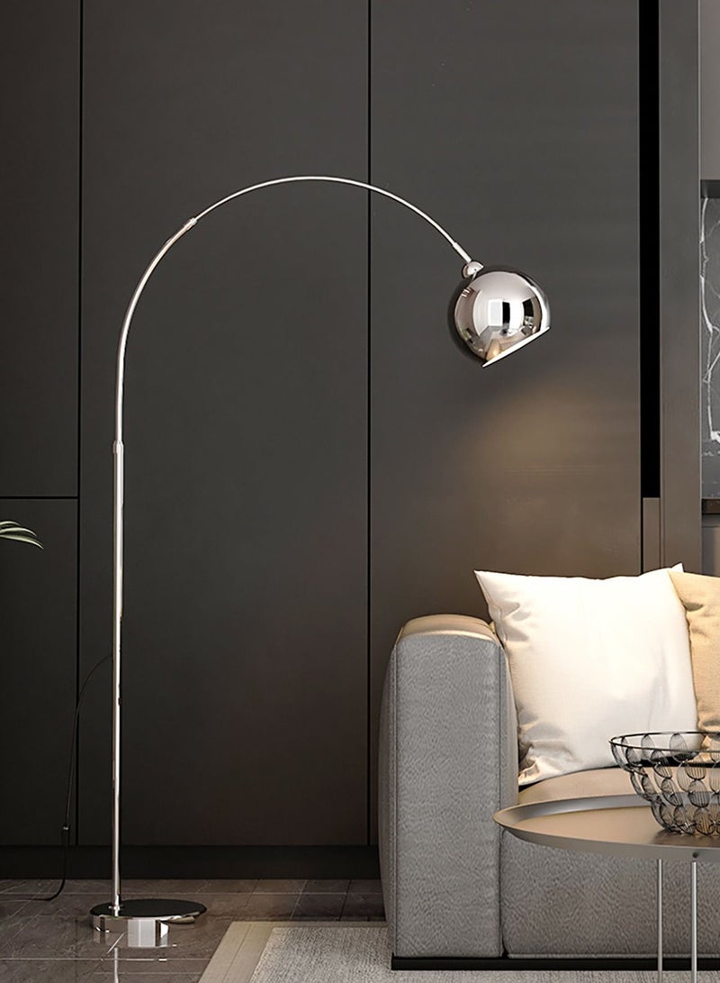 Modern Floor Lamp Standing Lamp Decor Lighting for Home Office Bedroom Retail Warm White Lights Chrome Body 12W with E27 Bulb H188xL100xW28 cm