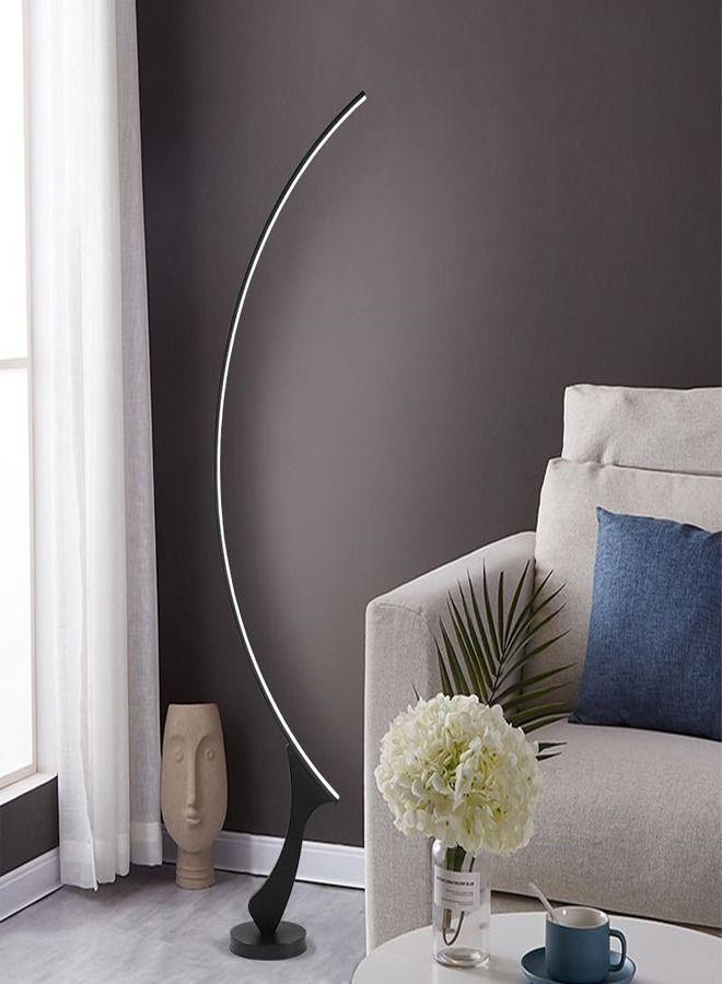 Classic Temperature & Step less Dimmable Brightness Minimalist Arc Standing Floor Lamp for Living Room Bedroom Office Lounge