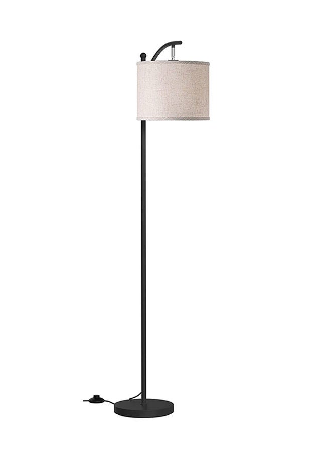 Modern Retro Atmosphere Standing Floor Lamp LED Three-Color Adjustable Hanging Linen Lampshade