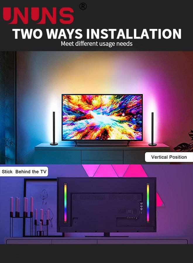 LED Corner Floor Lamp,RGB Color Changing Floor Lamp With Music Sync,Splice Type Standing Mood Light With Remote And App Control,  For Living Room Gaming Room Bedroom