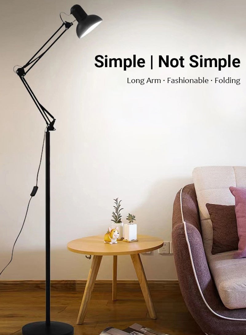 Creative Modern Flexible LED Atmosphere Standing Floor Lamp Multi-Angle Adjustable With Rotatable Black