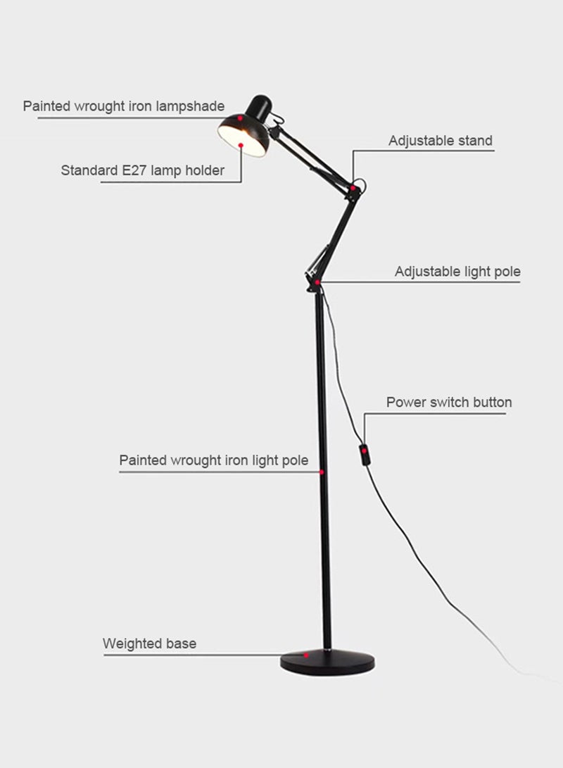 Creative Modern Flexible LED Atmosphere Standing Floor Lamp Multi-Angle Adjustable With Rotatable Black