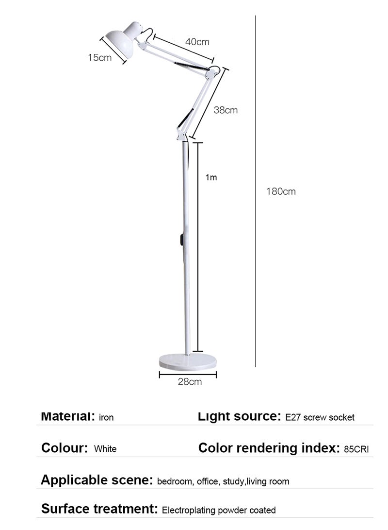 Creative Modern Flexible LED Atmosphere Standing Floor Lamp Multi-Angle Adjustable With Rotatable Black