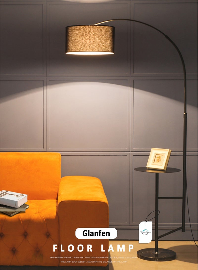 With Shelf Nordic Modern Iron Atmosphere Standing Floor Lamp LED Three-Tone Lighting With Coffee Tray