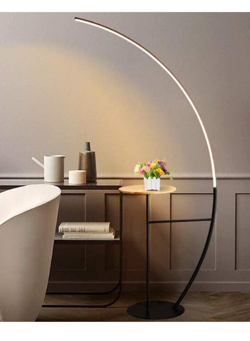 Modish Decorative Mope-Shape LED Floor Lamp Attached Round Table with Marble Top Energy Efficient