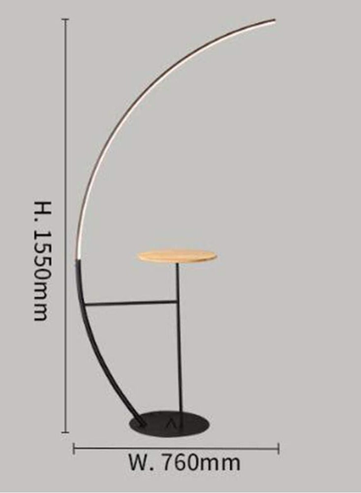 Modish Decorative Mope-Shape LED Floor Lamp Attached Round Table with Marble Top Energy Efficient