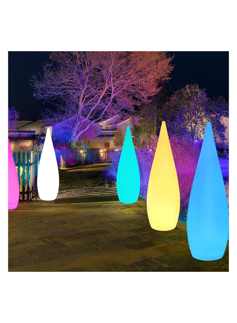 LED Solar Light Outdoor Waterproof Stand Floor Lamp Water Drop Landscape Light 16 Color Changeable Remote Control Outdoor Lamp for Garden Lawn Roadside Pathway Garden Decoration Wedding Event Lighting
