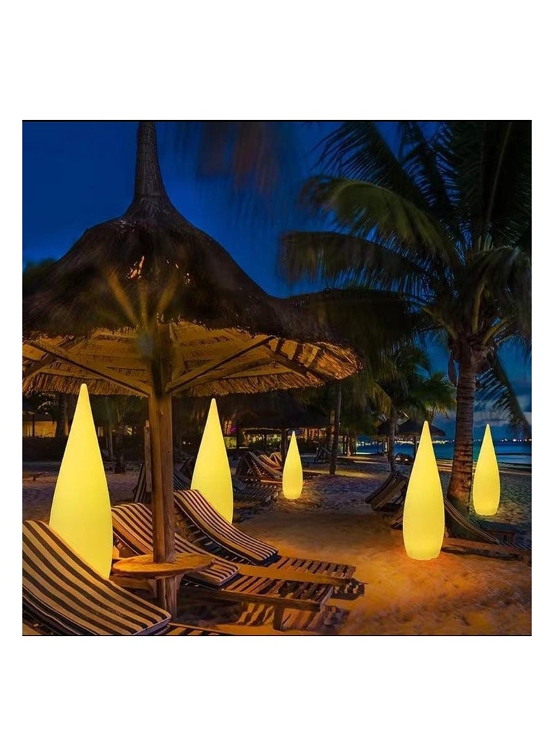 LED Solar Light Outdoor Waterproof Stand Floor Lamp Water Drop Landscape Light 16 Color Changeable Remote Control Outdoor Lamp for Garden Lawn Roadside Pathway Garden Decoration Wedding Event Lighting