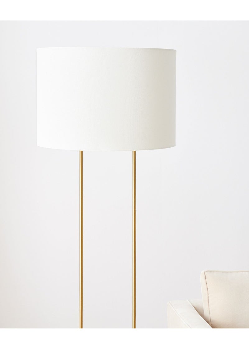 Modern Standing Floor Lamp with Outline Design and Metal & Marble Base