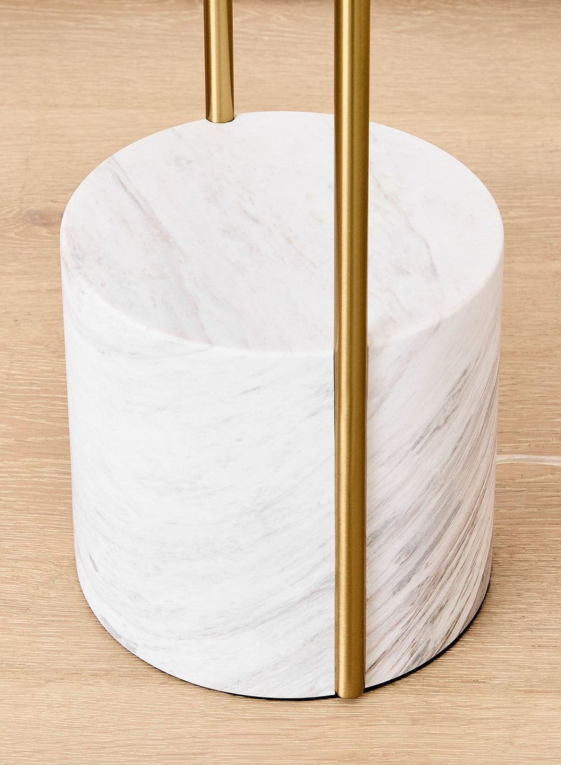 Modern Standing Floor Lamp with Outline Design and Metal & Marble Base