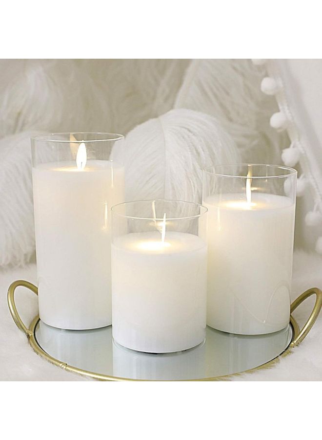 3-Piece LED Flameless Candle Set White