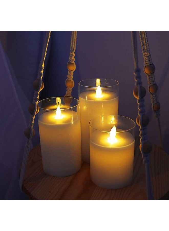 3-Piece LED Flameless Candle Set White