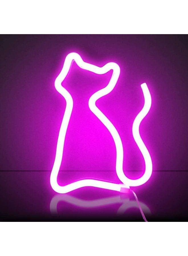 Cat LED Lamp Neon Light Pink