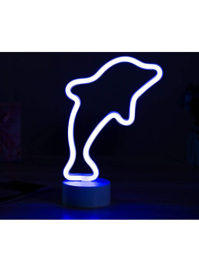 Dolphin Shaped  LED Neon Light Blue