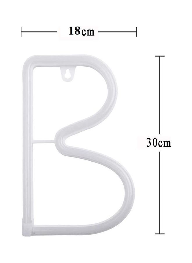 Neon Flex Letter B LED Light Red 30 x 18cm