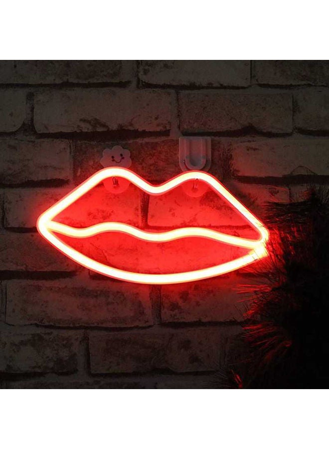 LIP Pattern Neon LED Light Red 26x14cm