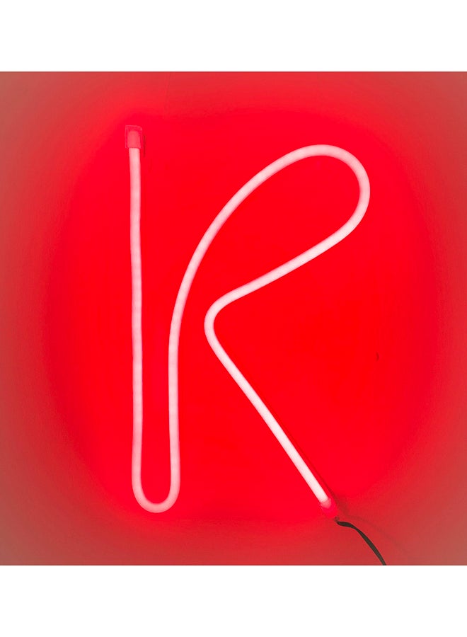 Neon Flex Letter K LED Light Red 30 x 18cm