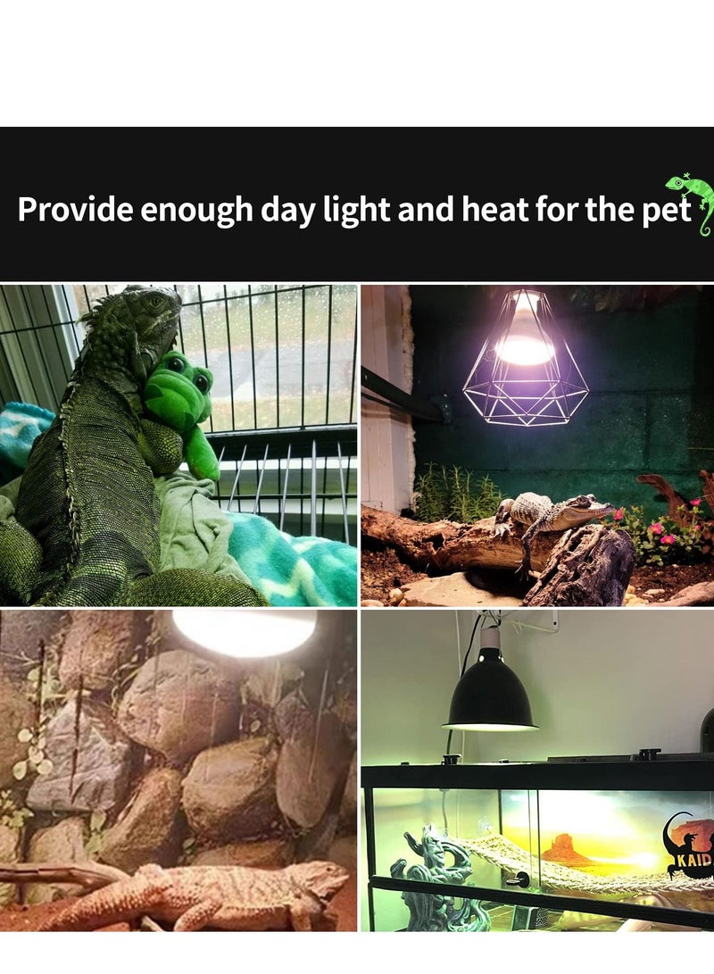75W Reptile Heat Lamp Combo Set Day and Night Lamp,UVA Basking Spot Bulb for Bearded Dragon Lizard Turtle Snake Chameleon Use, 4 Pack
