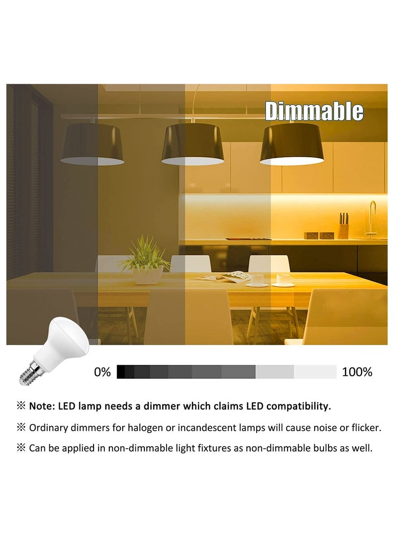 E14 LED Spotlight Bulbs R50 5W Dimmable Warm White 2700K 500LM 120° Beam Angle Equivalent to E14 40W R50 AC 230V SES Screw Reflector Bulbs 4 Pcs Small Edison Screw (Warm White)