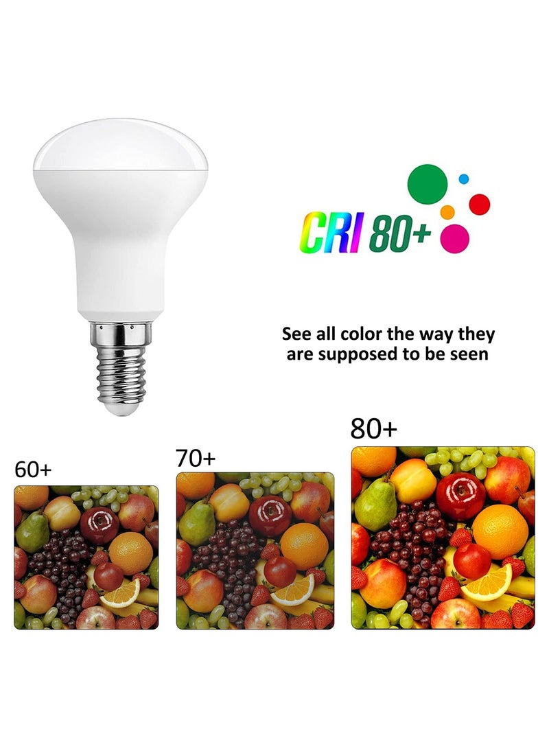E14 LED Spotlight Bulbs R50 5W Dimmable Warm White 2700K 500LM 120° Beam Angle Equivalent to E14 40W R50 AC 230V SES Screw Reflector Bulbs 4 Pcs Small Edison Screw (Warm White)