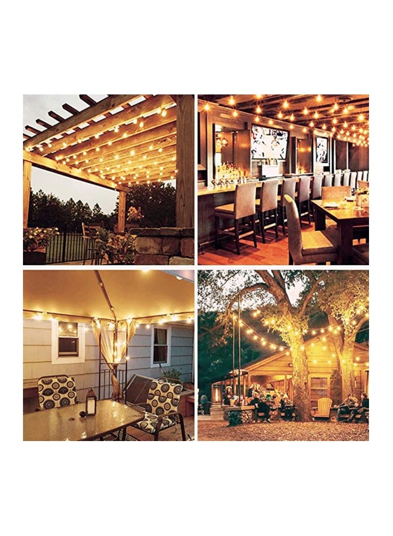 G40 Led Replacement Light Bulbs E12 Screw Base Shatterproof LED Globe Bulbs Light for Outdoor String Lights Warm White 2200K Light Bulbs for Indoor Outdoor Patio Decor (25Pcs)