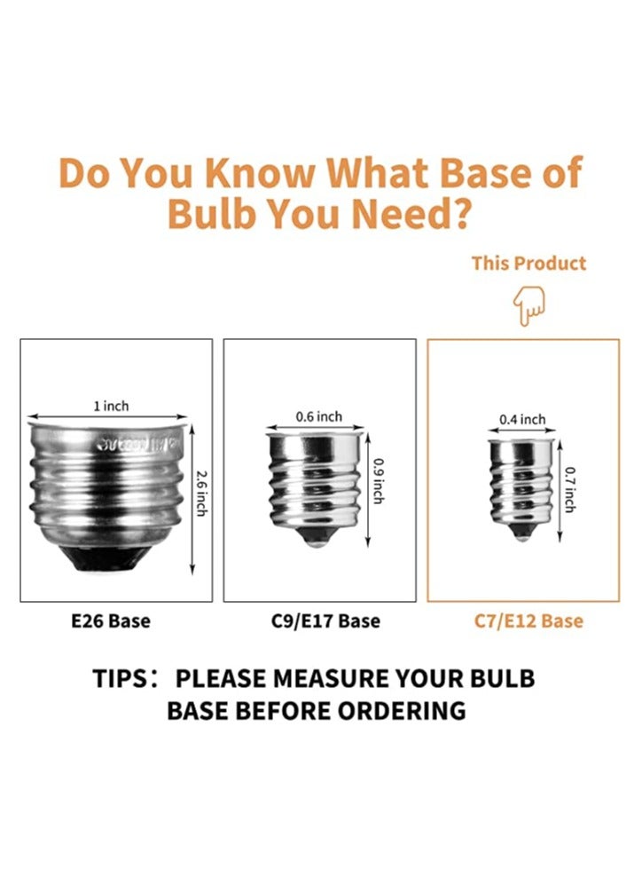 G40 Led Replacement Light Bulbs E12 Screw Base Shatterproof LED Globe Bulbs Light for Outdoor String Lights Warm White 2200K Light Bulbs for Indoor Outdoor Patio Decor (25Pcs)